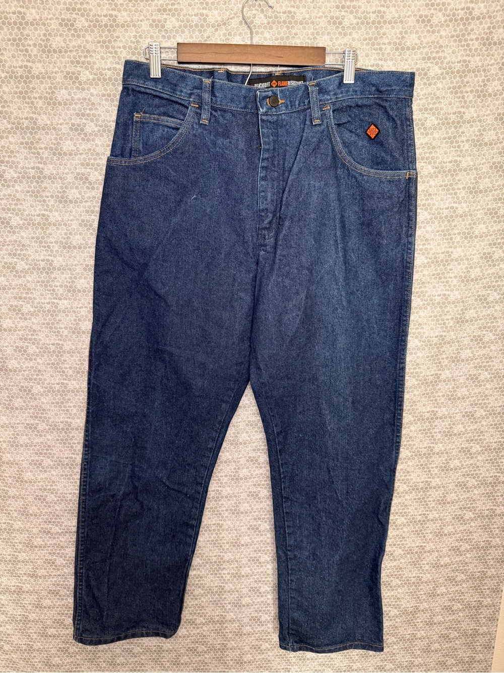 Wrangler 2112 Cat 2 Blue Denim Jeans 36x30 Flame Resistant Straight Leg